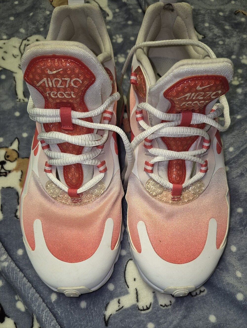 Nike React Womens White/red Low-Top Sneaker